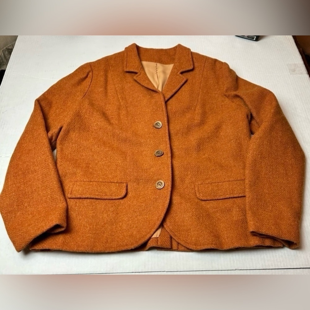 Women's | Orange Copper Blazer Size 8 Vintage